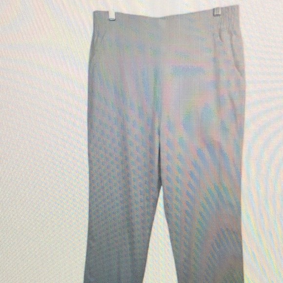 Reba White Pants Fully Lined Linen Blend Pull On Cuffed Hemline Womens Medium - Picture 1 of 2